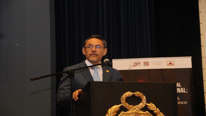 Magistrado Helder Domínguez expuso sobre el pensamiento de José Faustino Sánchez Carrión y su aporte a la justicia de La Libertad