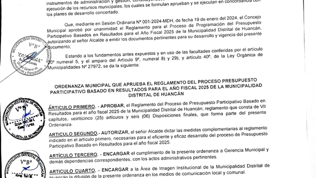 ordenanza muni