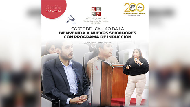 Corte Superior del Callao da la bienvenida a nuevos servidores con programa de inducción