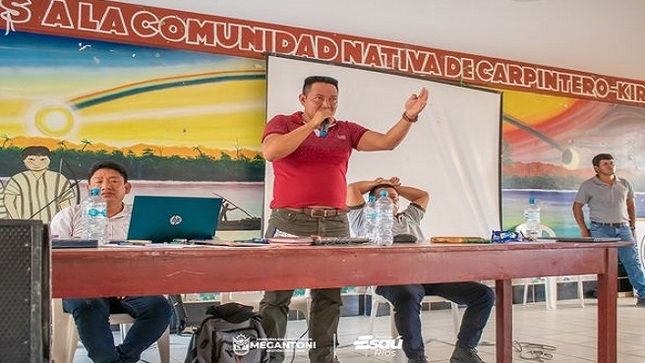 Miembros del concejo y equipo técnico de Megantoni dialogaron con la población de kirigueti