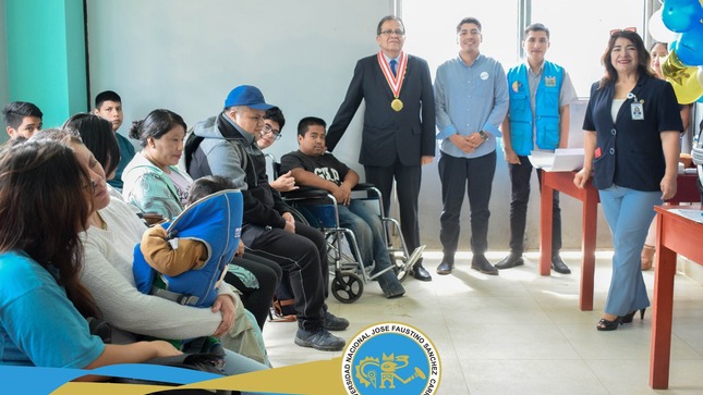 Con la presencia del Vicerrector Académico y la jefa de Bienestar Universitario, Dra. Marlube Rivera Minaya se desarrolló la bienvenida cachimbos a las personas con discapacidad.