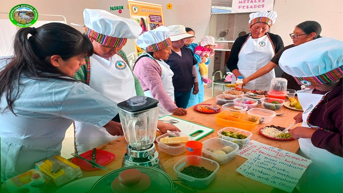 Sesión demostrativa en Preparación de Alimentos Ricos en Hierro