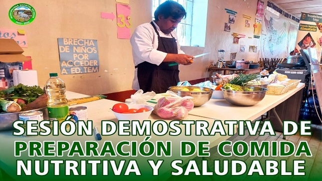 Sesion Demostrativa de preparcion de Comida Nutritiva y Saludable 