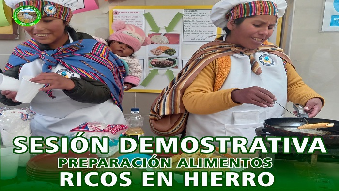 Continuamos con las Sesiones Demostrativas para Preparar Alimentos Ricos en Hierro