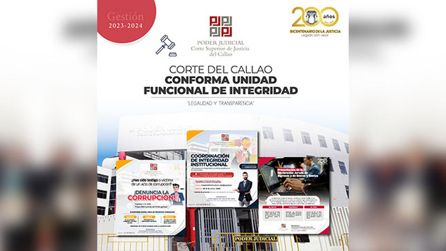 Corte Superior del Callao conforma la Unidad Funcional de Integridad