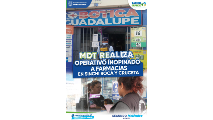 𝐌𝐃𝐓 𝐑𝐄𝐀𝐋𝐈𝐙𝐀 𝐎𝐏𝐄𝐑𝐀𝐓𝐈𝐕𝐎 𝐈𝐍𝐎𝐏𝐈𝐍𝐀𝐃𝐎 𝐀 𝐅𝐀𝐑𝐌𝐀𝐂𝐈𝐀𝐒 𝐄𝐍 𝐒𝐈𝐍𝐂𝐇𝐈 𝐑𝐎𝐂𝐀 𝐘 𝐂𝐑𝐔𝐂𝐄𝐓𝐀