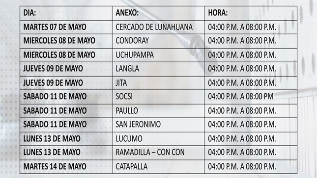  La Municipalidad Distrital de Lunahuaná, comunica a la población en general que se realizara la 𝐅𝐔𝐌𝐈𝐆𝐀𝐂𝐈𝐎𝐍 𝐂𝐎𝐍𝐓𝐑𝐀 𝐄𝐋 𝐃𝐄𝐍𝐆𝐔𝐄, según el establecido en el cronograma. En tal sentido, se ruega brindar todas las facilidades al personal de la entidad municipal.
 
#EnGestionChavelonEsLaSolucion

𝑺𝒆 𝒂𝒈𝒓𝒂𝒅𝒆𝒄𝒆 𝒔𝒖 𝒅𝒊𝒇𝒖𝒔𝒊𝒐́𝒏 / 𝑼𝒏𝒊𝒅𝒂𝒅 𝒅𝒆 𝑰𝒎𝒂𝒈𝒆𝒏 𝑰𝒏𝒔𝒕𝒊𝒕𝒖𝒄𝒊𝒐𝒏𝒂𝒍