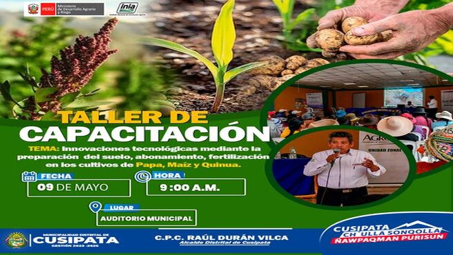 Taller de capacitación en invocaciones tecnológicas mediante la preparación del suelo, abonamiento y fertilización en cultivos