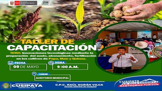 Taller de capacitación en invocaciones tecnológicas mediante la preparación del suelo, abonamiento y fertilización en cultivos