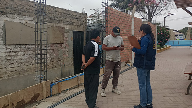 Continua la Fiscalización de la Construcciones Informales en la Ciudad de Huarmey.