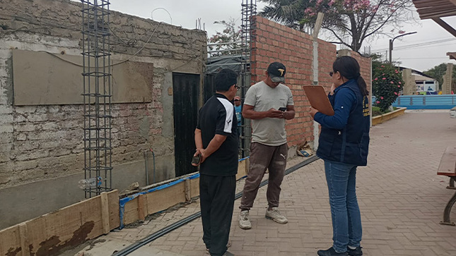 Continua la Fiscalización de la Construcciones Informales en la Ciudad de Huarmey.  