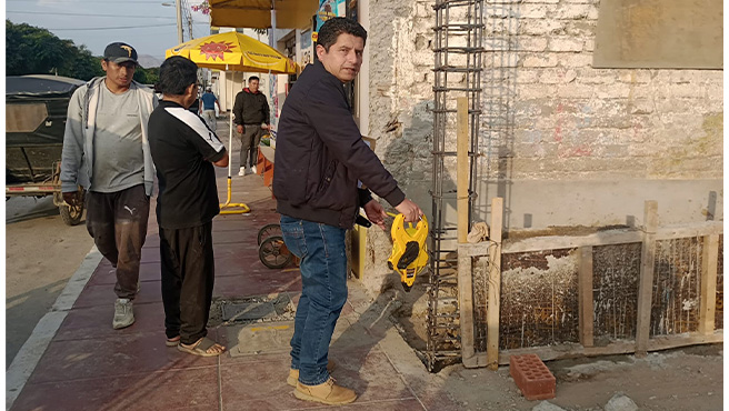 Continua la Fiscalización de la Construcciones Informales en la Ciudad de Huarmey.