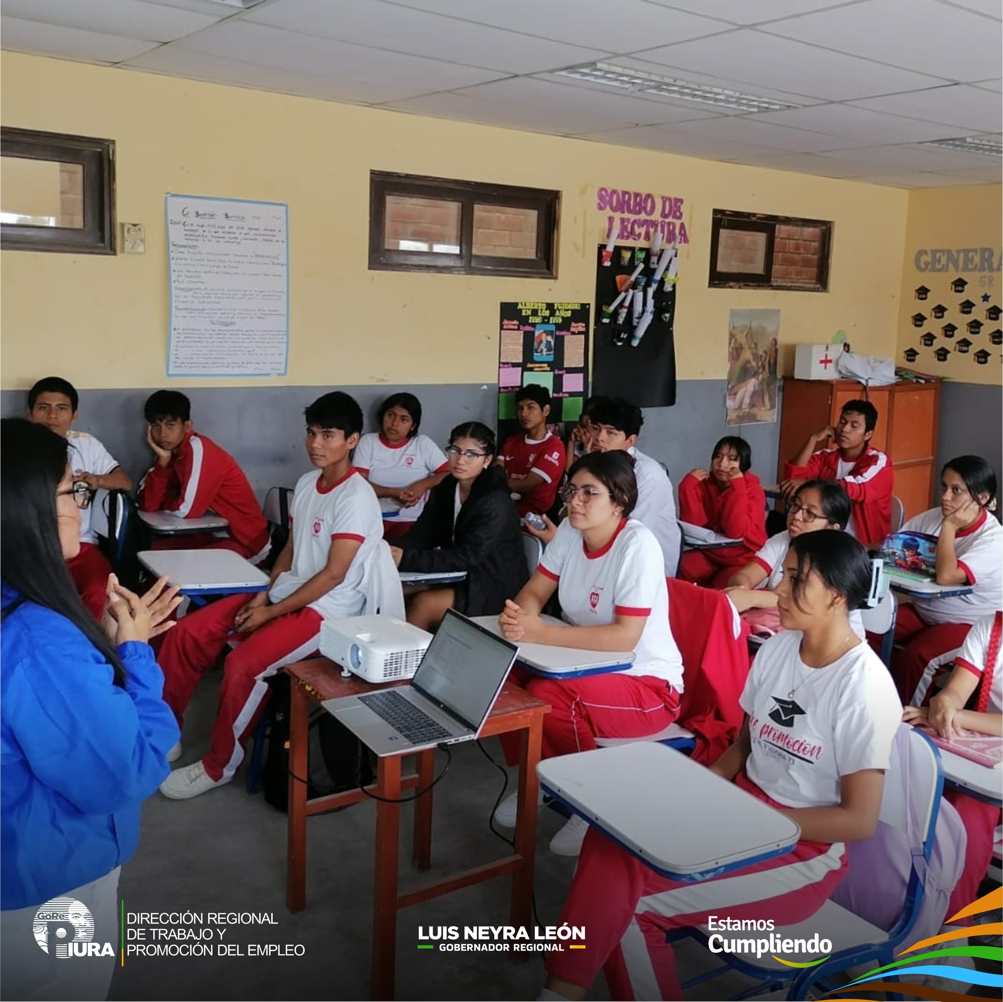 DRTPE Piura se presentó ante la I.E Fe y Alegría 73, y la I.E. San Francisco con el fin de dar charla sobre: Trabajo Infantil y otros temas.
