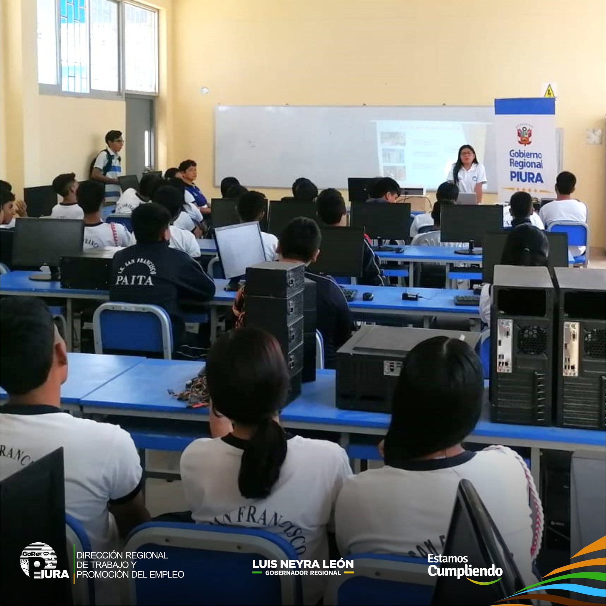 DRTPE Piura se presentó ante la I.E Fe y Alegría 73, y la I.E. San Francisco con el fin de dar charla sobre: Trabajo Infantil y otros temas.