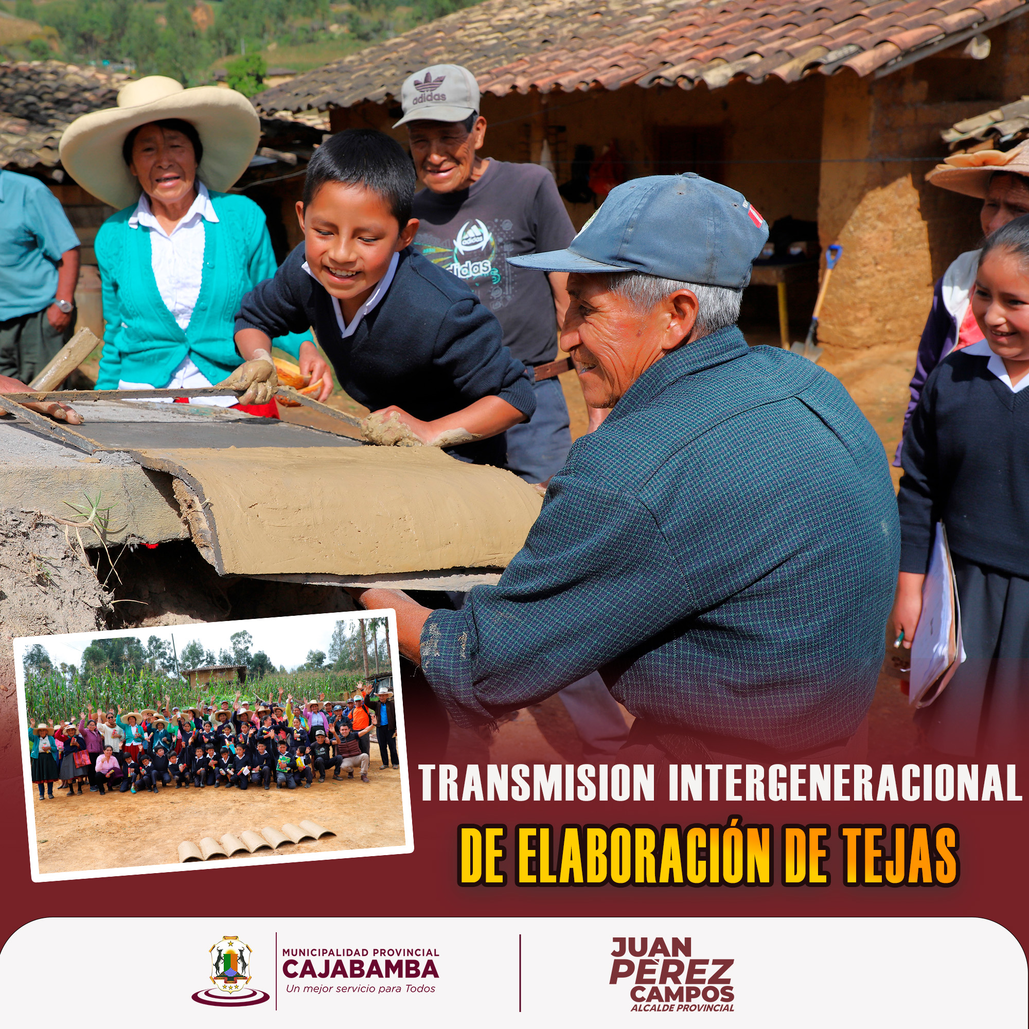 Transmisión intergeneracional de elaboración de tejas
