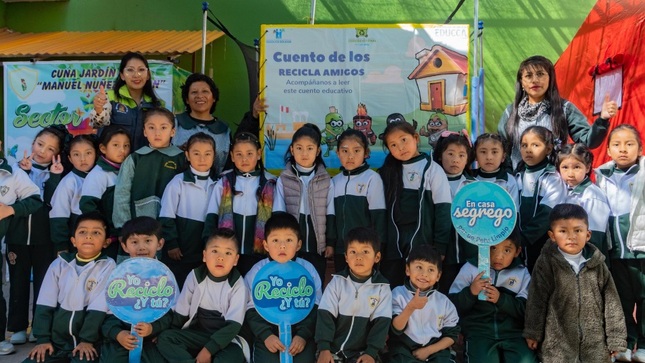 ¡Fortaleciendo una correcta segregación en instituciones! Gerencia de Residuos Sólidos capacita a estudiantes de nivel inicial