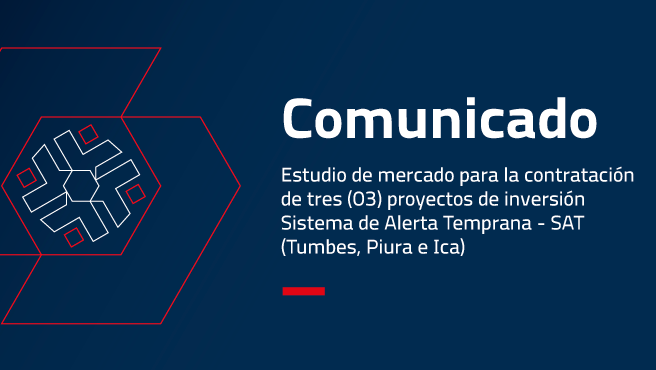 Comunicado estudio de mercado para la contratación de tres proyectos de inversión SAT