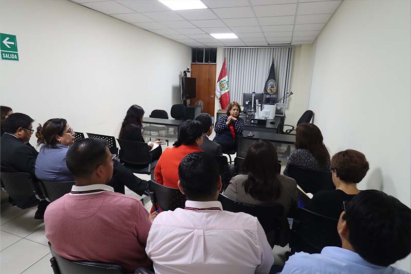 Presidenta de la Corte Superior del Callao, Teresa Soto Gordon, inició visitas administrativas en el Módulo de Familia donde dialogó con jueces y juezas