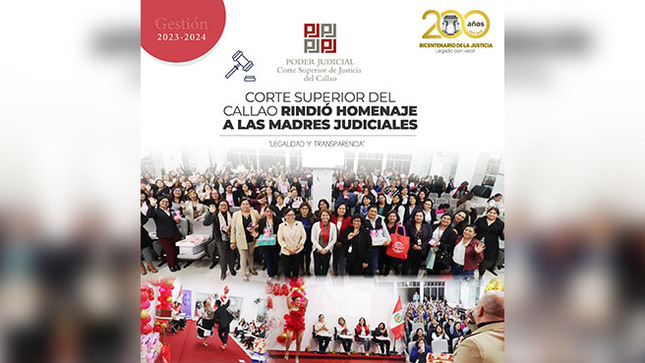 Corte Superior de Justicia del Callao rindió homenaje a las madres judiciales