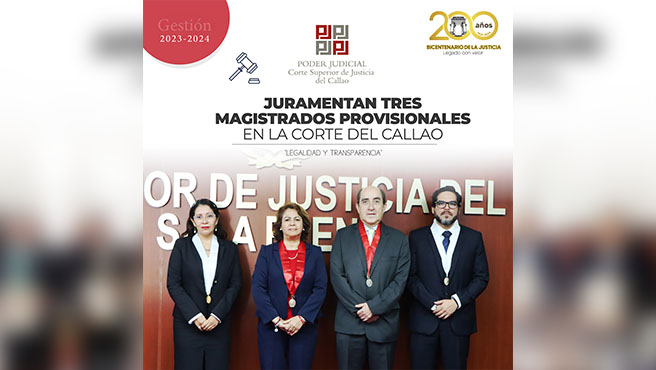 Juramentan tres magistrados provisionales en la Corte Superior de Justicia del Callao