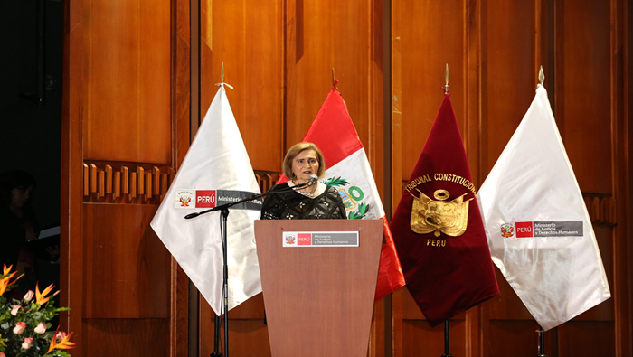 Presidenta en funciones del TC Luz Pacheco expuso en Seminario Internacional organizado por el Ministerio de Justicia y el TC