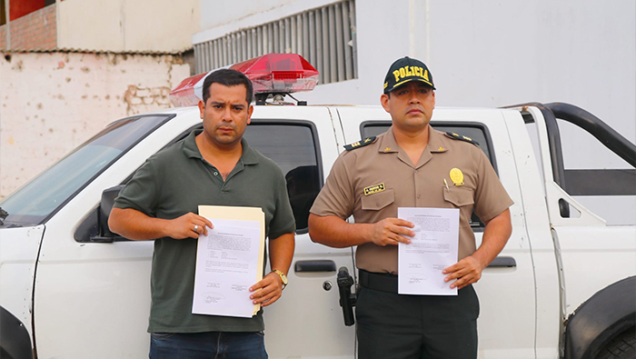 Reparamos camioneta de la PNP para reforzar la Seguridad Ciudadana