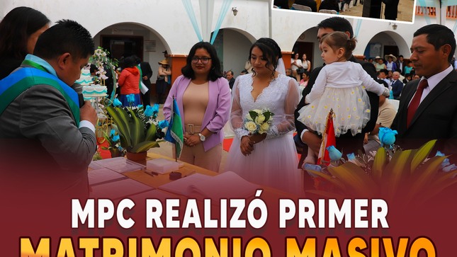 17 parejas se dieron el sí, en el primer matrimonio masivo organizado por la MPC 