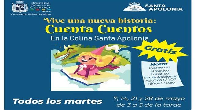 📣 Ven en familia a la Colina Santa Apolonia y deja que la imaginación de tus niños vuelen con nuestro Cuenta Cuentos 🧙‍♂️, todos los martes 7, 14, 21 y 28 de mayo a las 3 de la tarde, tendremos una nueva historia para ti 📖.
#cuentacuentos