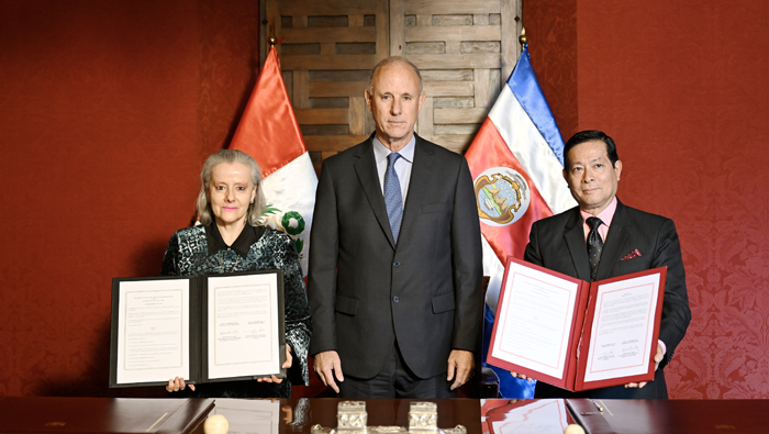 Canciller destacó la importancia del acuerdo entre el Perú y Costa Rica para combatir la delincuencia