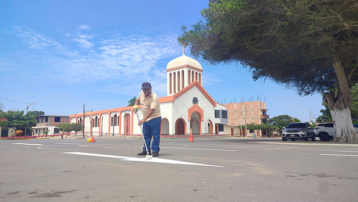 Se realiza demarcado para el desfile cívico institucional