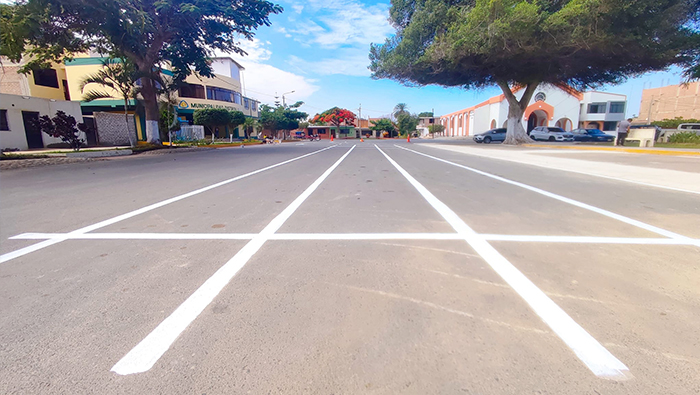 Se realiza demarcado para el desfile cívico institucional