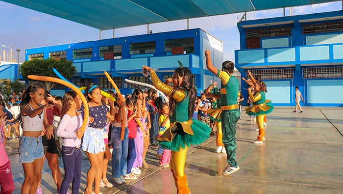 Municipalidad de Nepeña organiza Show Infantil enlaboración con la Policía Nacional del Perú