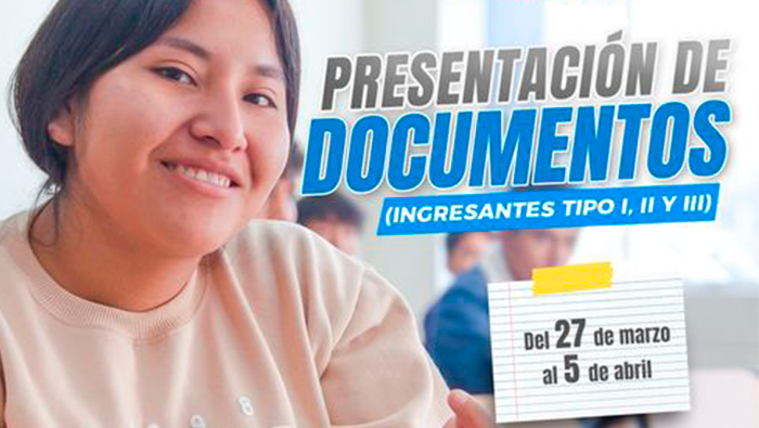Presentación de documentos para acreditar sus ingreso