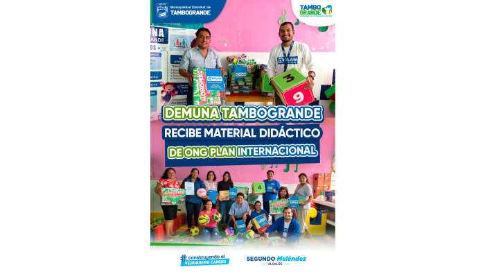 𝐃𝐄𝐌𝐔𝐍𝐀 𝐓𝐀𝐌𝐁𝐎𝐆𝐑𝐀𝐍𝐃𝐄 𝐑𝐄𝐂𝐈𝐁𝐄 𝐌𝐀𝐓𝐄𝐑𝐈𝐀𝐋 𝐃𝐈𝐃𝐀́𝐂𝐓𝐈𝐂𝐎 𝐃𝐄 𝐎𝐍𝐆 𝐏𝐋𝐀𝐍 𝐈𝐍𝐓𝐄𝐑𝐍𝐀𝐂𝐈𝐎𝐍𝐀𝐋