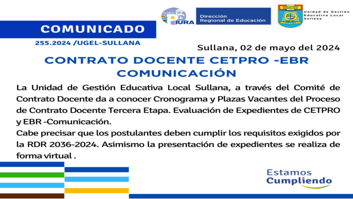 Comunicado N°255- 2024 parte 1