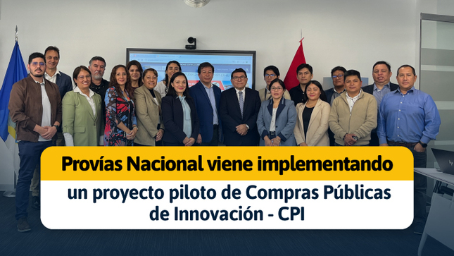 Provías Nacional viene trabajando en el un proyecto piloto de CPI