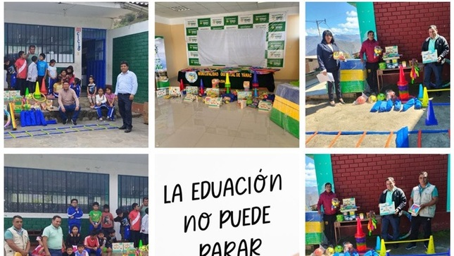 Empresa HIDROMANTA realizó donación de materiales educativos a la Municipalidad Distrital de Yánac