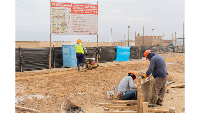 Fiscalizó los trabajos del proyecto de “Mejoramiento de los servicios deportivos en el complejo deportivo del A.H. Miramar (II etapa)”