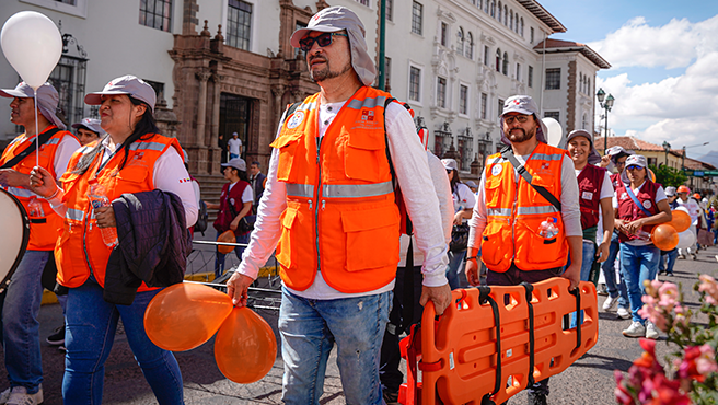 Corte Superior de Justicia de Cusco participó en el Pasacalle por el Día Mundial de la Seguridad y Salud en el Trabajo