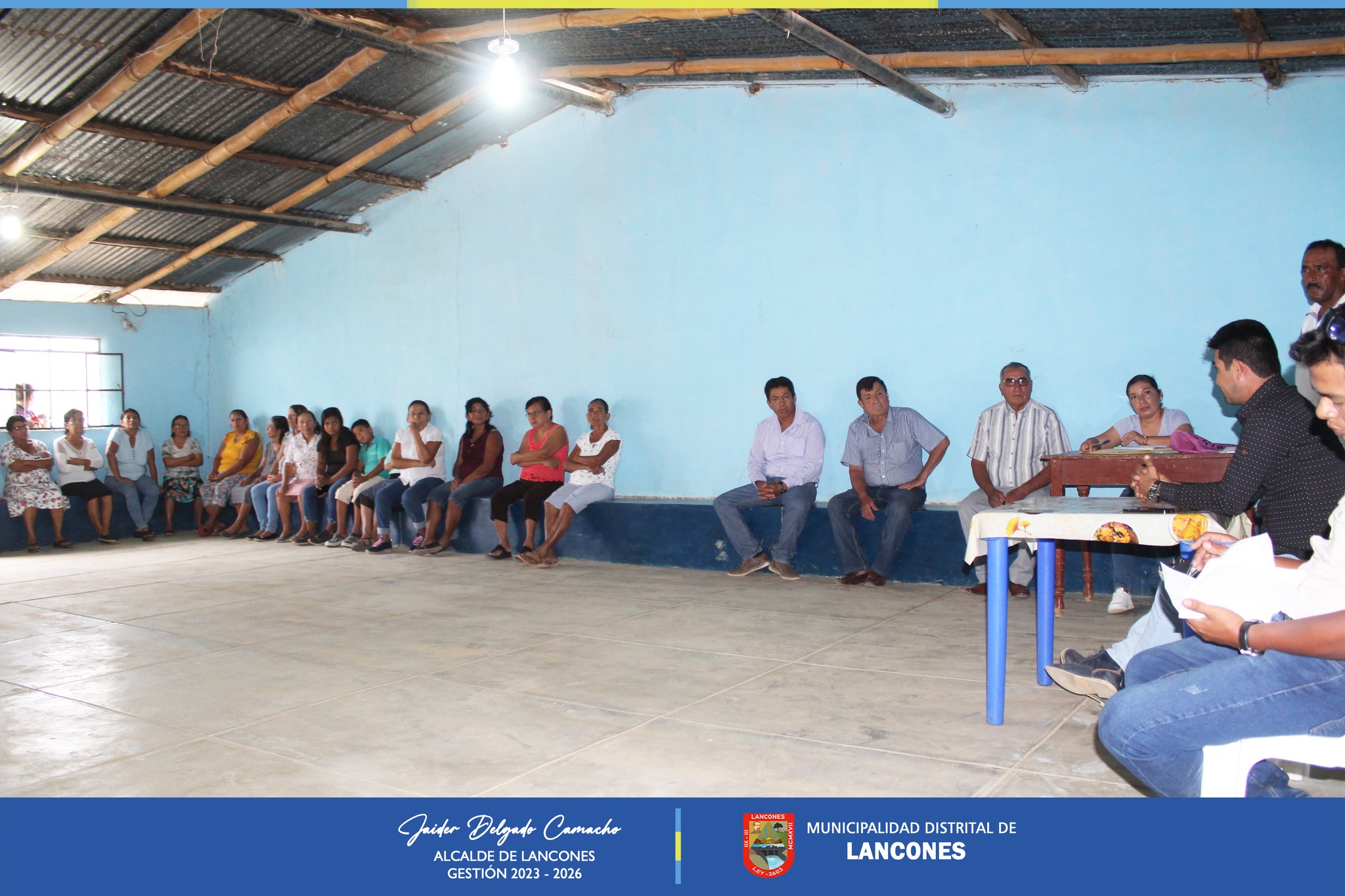 Alcalde de Lancones realiza reunión descentralizada en Caserío Los Encuentros de Pilares para escuchar necesidades.