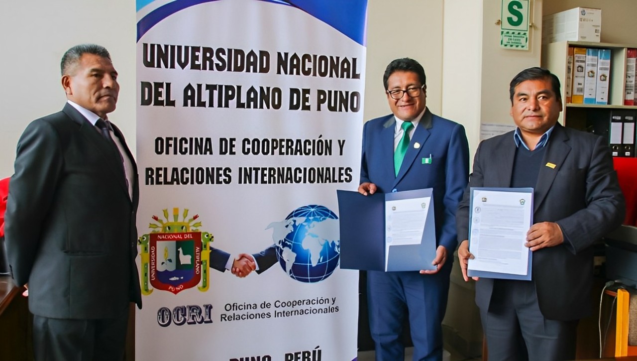 Municipalidad de Melgar firma convenio de Cooperación Interinstitucional con la UNA - Puno