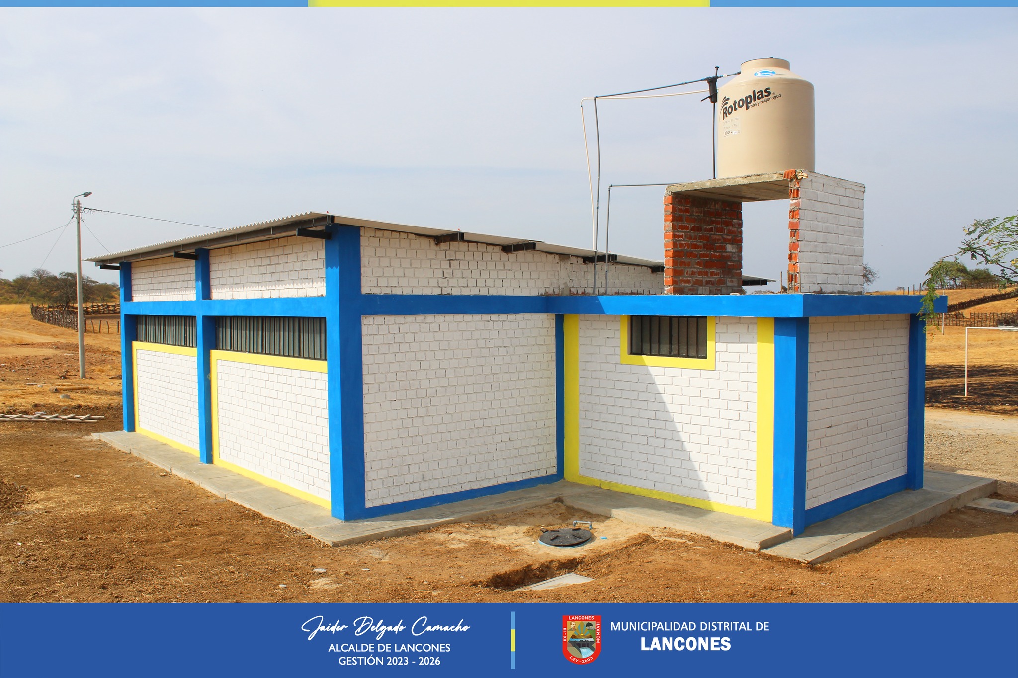 Municipalidad de Lancones ejecutó construcción de aula en la I.E. CARITAS DE ÁNGEL, en el Caserío de Pampas Quemadas