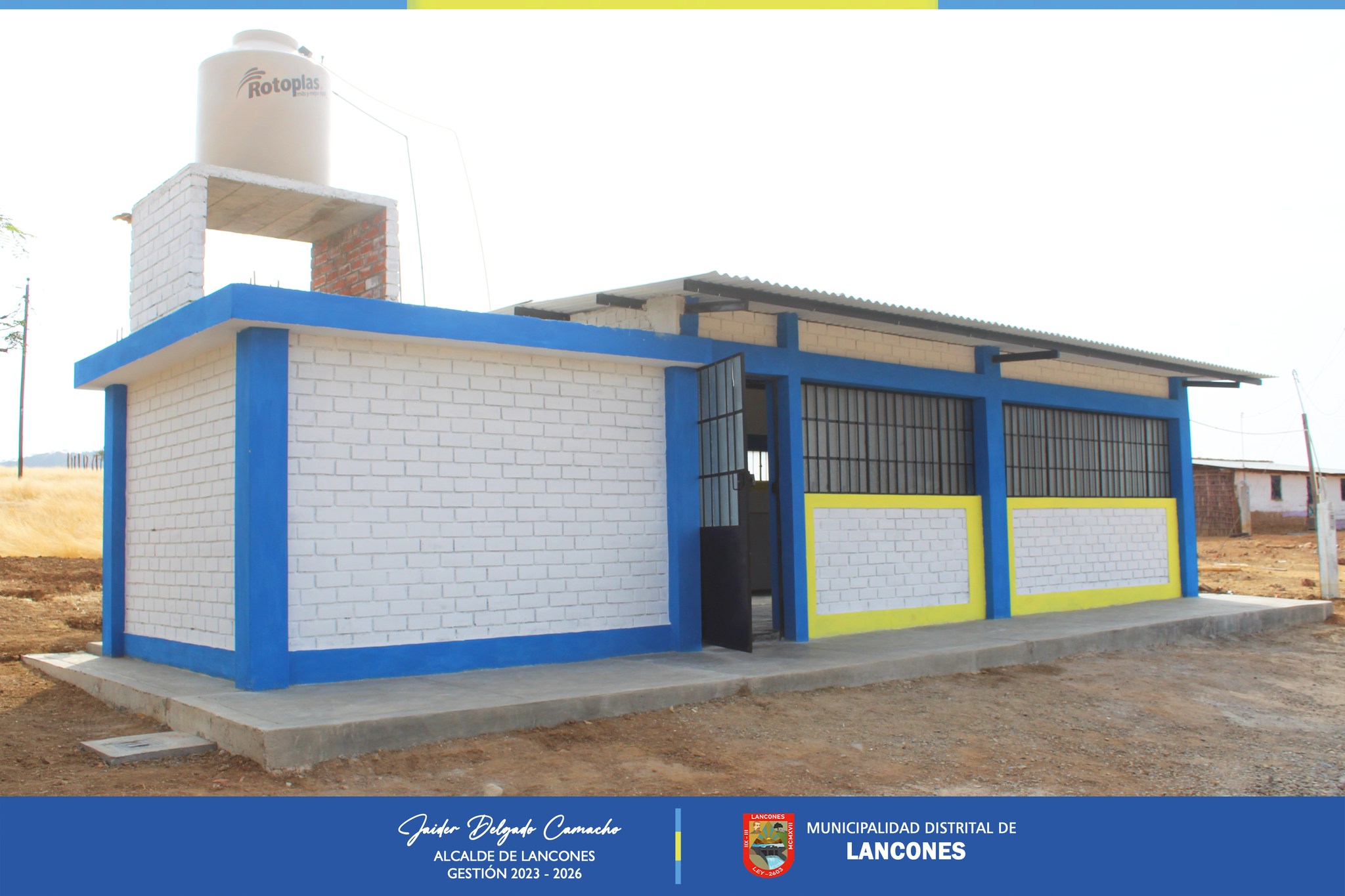 Municipalidad de Lancones ejecutó construcción de aula en la I.E. CARITAS DE ÁNGEL, en el Caserío de Pampas Quemadas