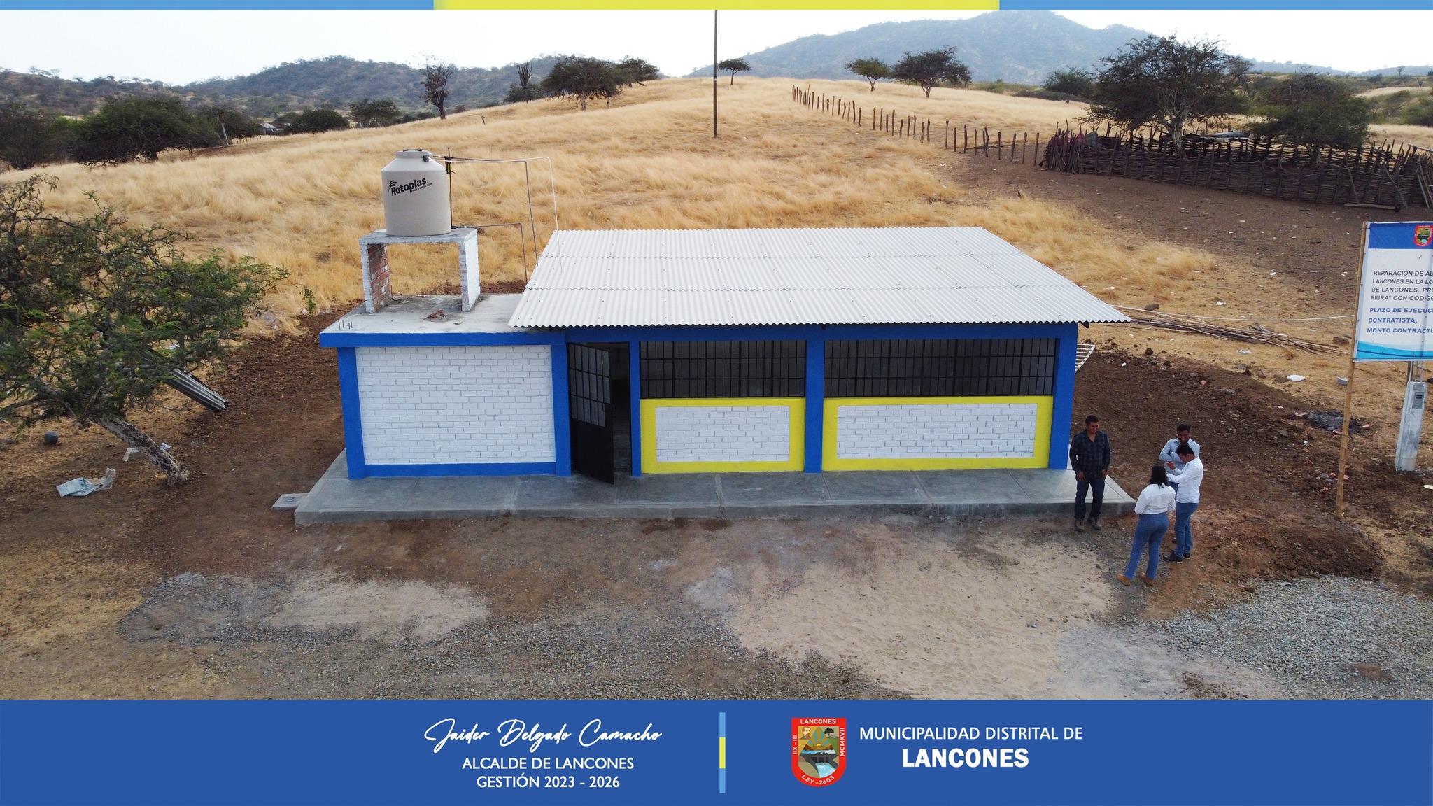 Municipalidad de Lancones ejecutó construcción de aula en la I.E. CARITAS DE ÁNGEL, en el Caserío de Pampas Quemadas