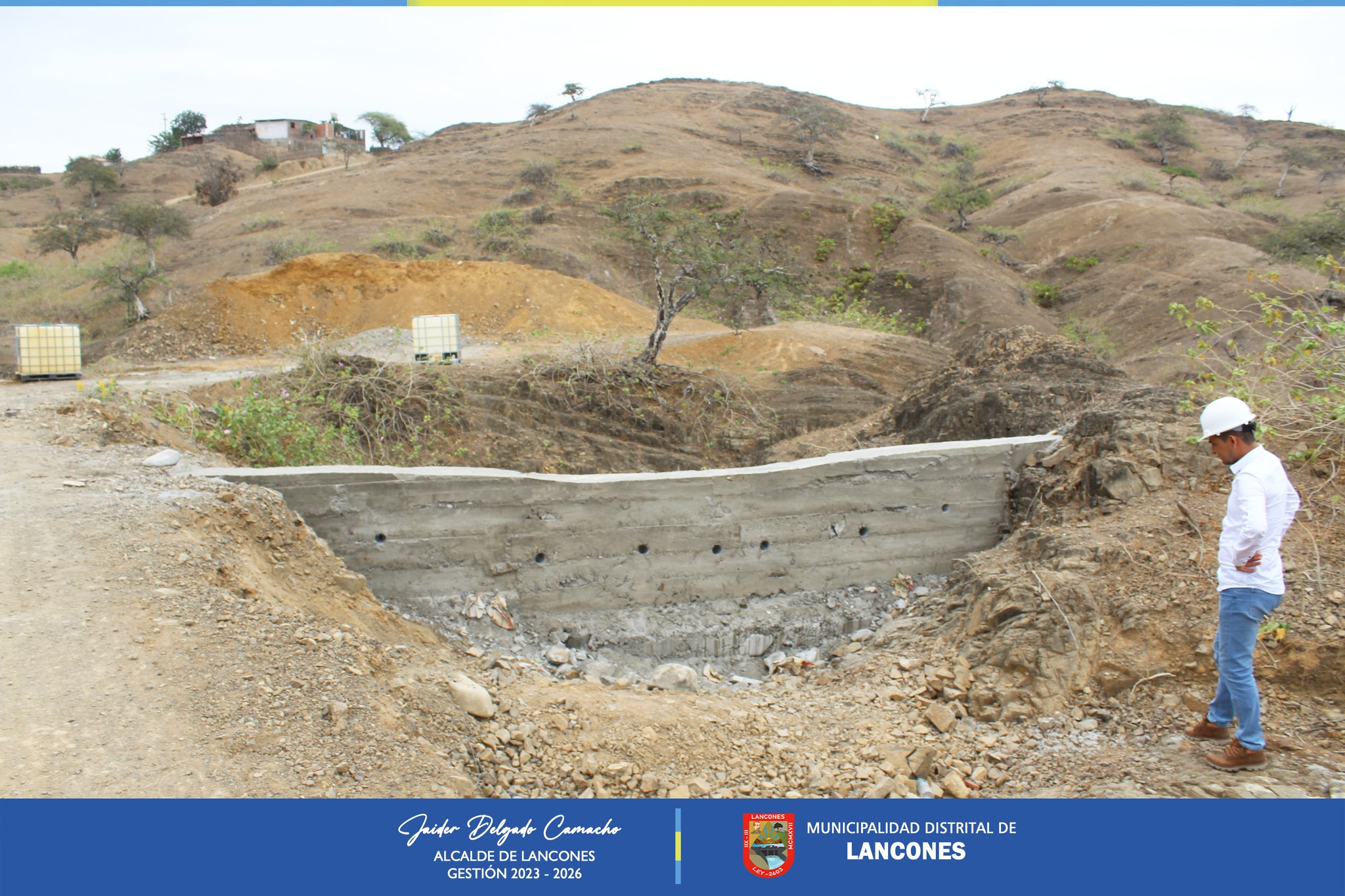 Municipalidad de Lancones realizó Construcción de Muros de Contención para Drenaje Pluvial en Vía Horquetas - Leones Y Alto El Toro