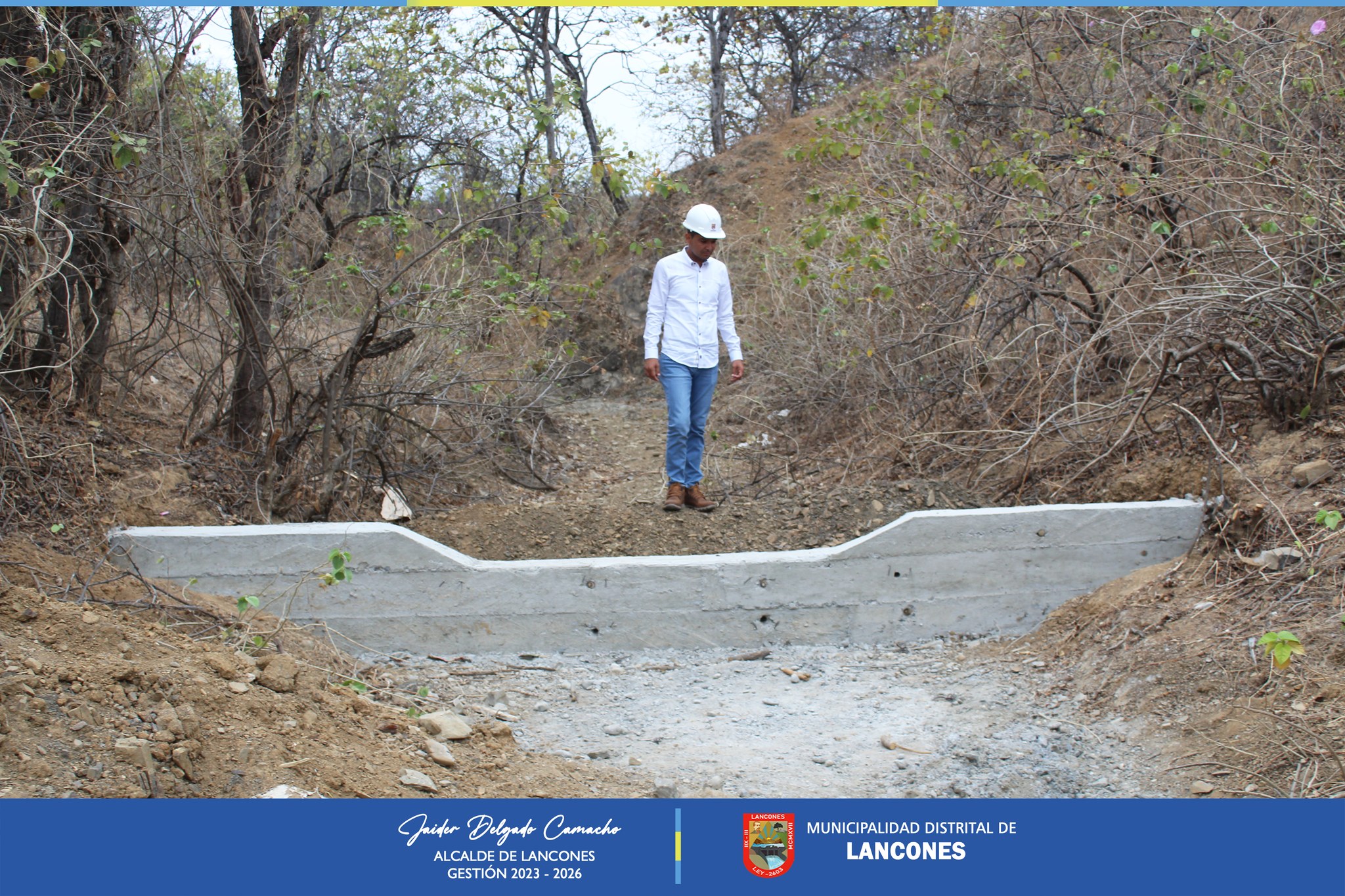 Municipalidad de Lancones realizó Construcción de Muros de Contención para Drenaje Pluvial en Vía Horquetas - Leones Y Alto El Toro