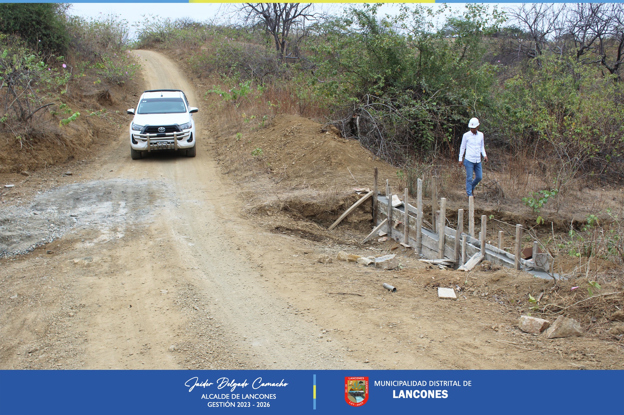 Municipalidad de Lancones realizó Construcción de Muros de Contención para Drenaje Pluvial en Vía Horquetas - Leones Y Alto El Toro