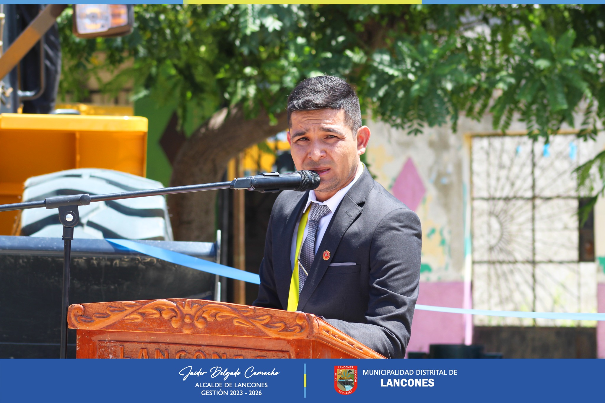 Alcalde de Lancones pone a Disposición 04 Maquinarias Pesadas recientemente adquiridas para el distrito