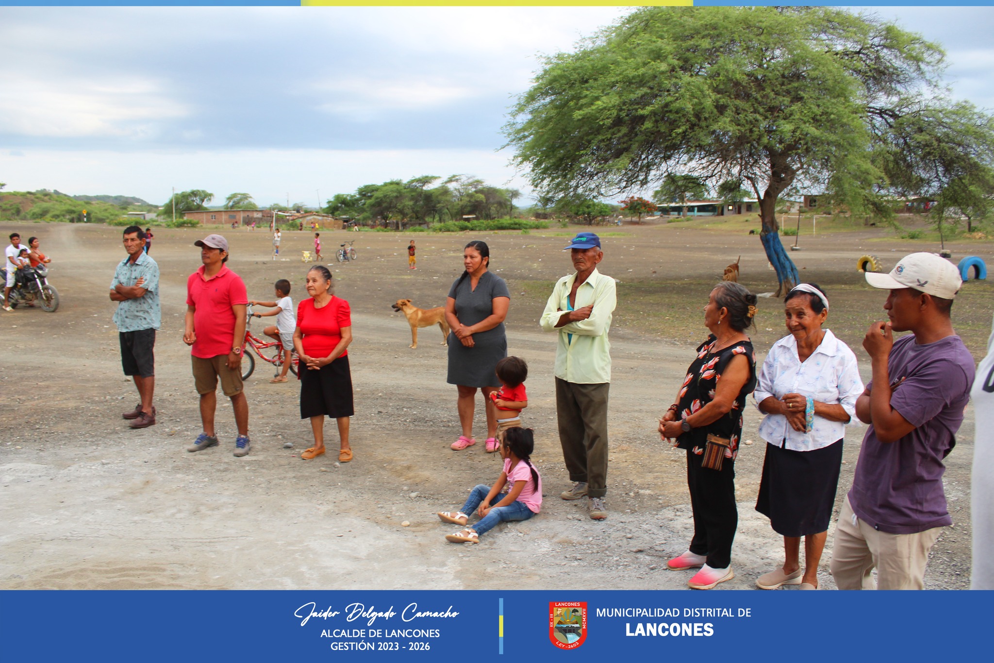 Alcalde de Lancones, inauguró aula recientemente construida en Caserío La Solana Central