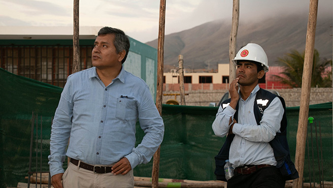 Se supervisó los trabajos de la obra del mejoramiento de su infraestructura, con un monto de inversión de 368,251.38 soles en 09 de Octubre.